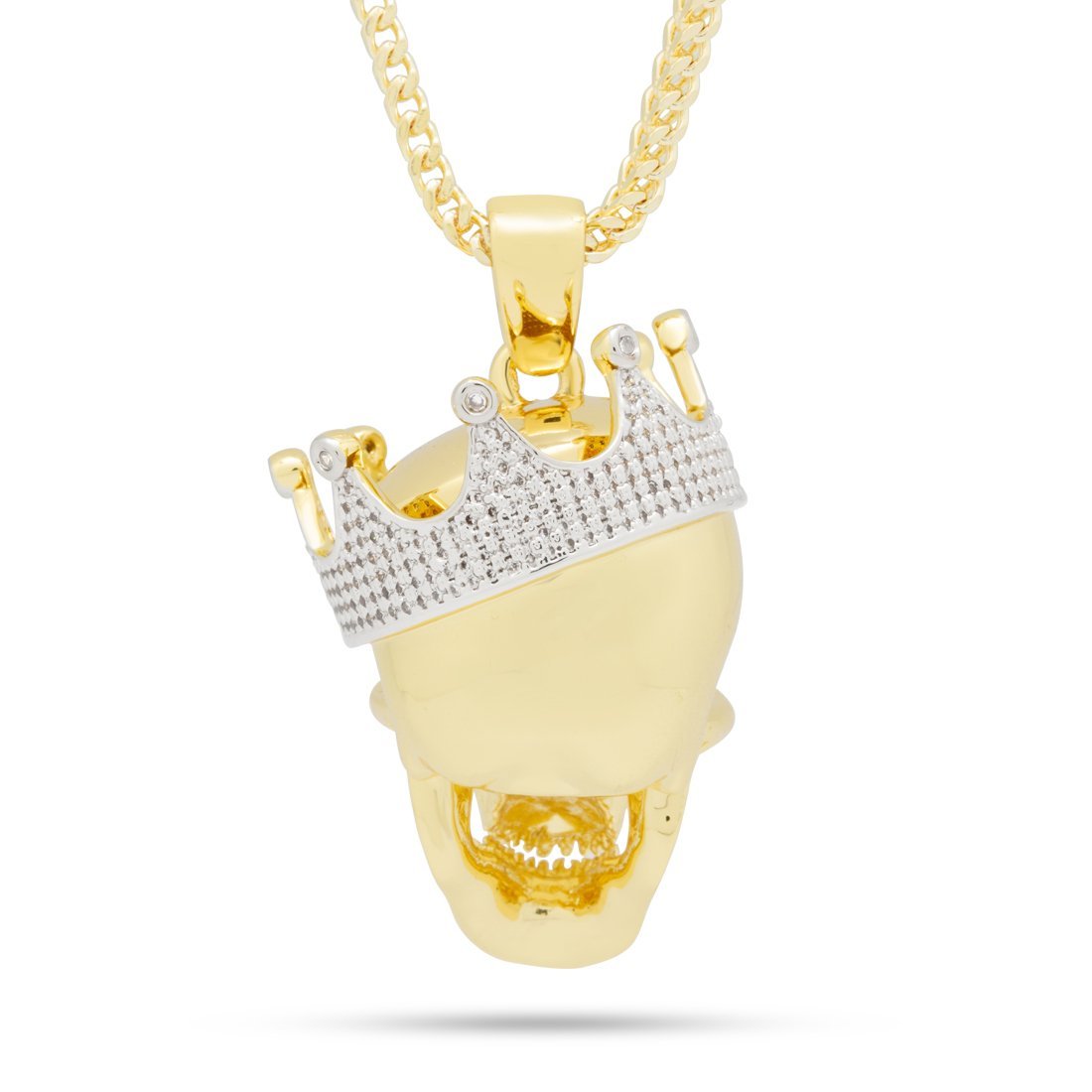 Skull King Necklace in 14K Gold / 1.9" by King Ice