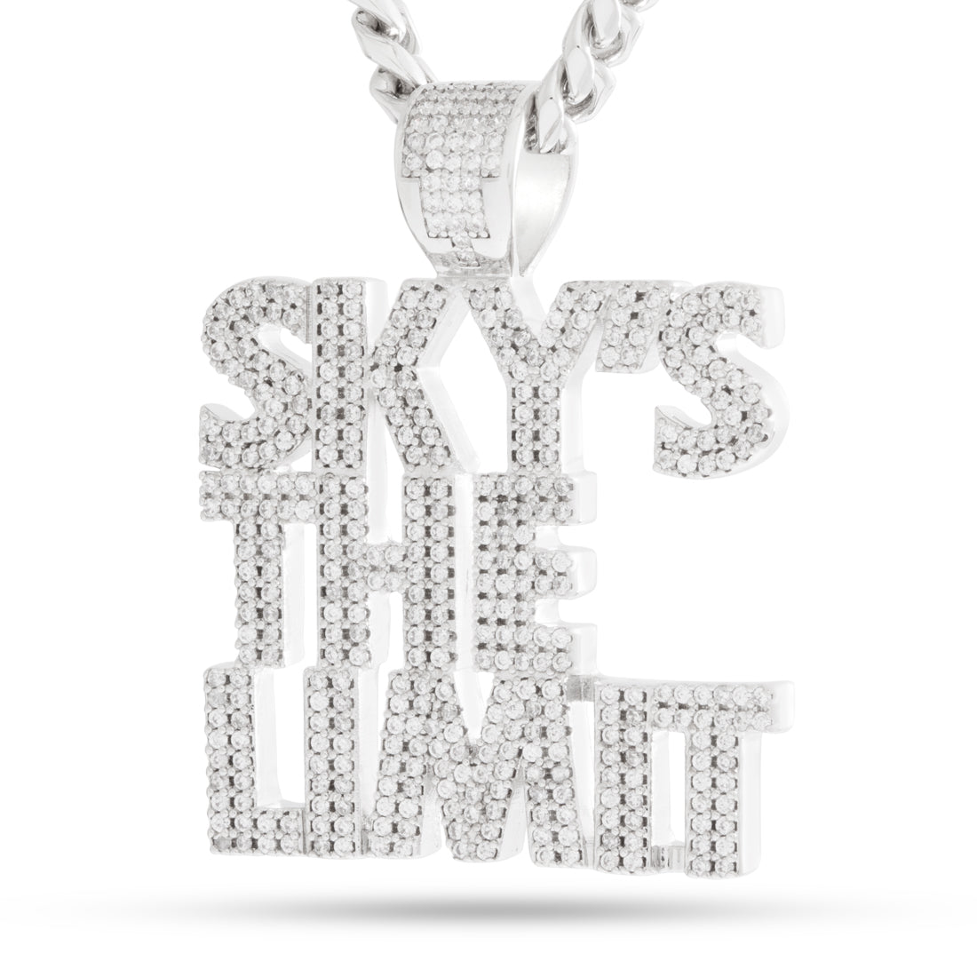 Sky's The Limit Necklace in Gold Plated / White Gold / 2" by King Ice