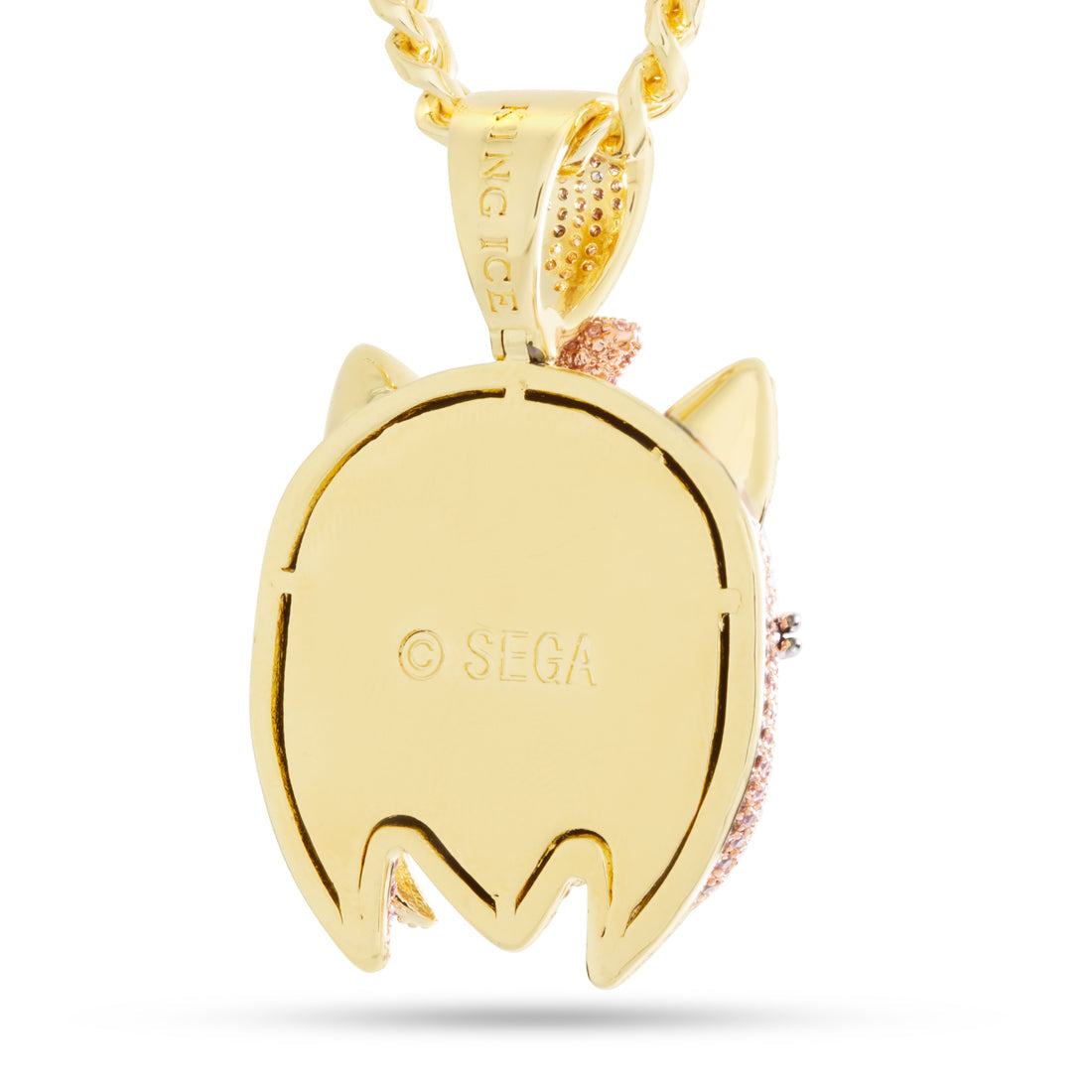 Sonic the Hedgehog x King Ice - Amy Necklace in Gold Plated / 14K Gold / 2" by King Ice