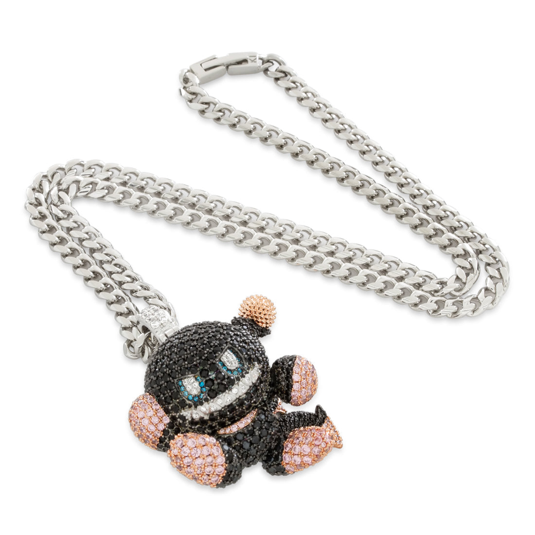 Sonic the Hedgehog x King Ice - Dark Chao Necklace in Gold Plated / Black Gold / 2.2" by King Ice