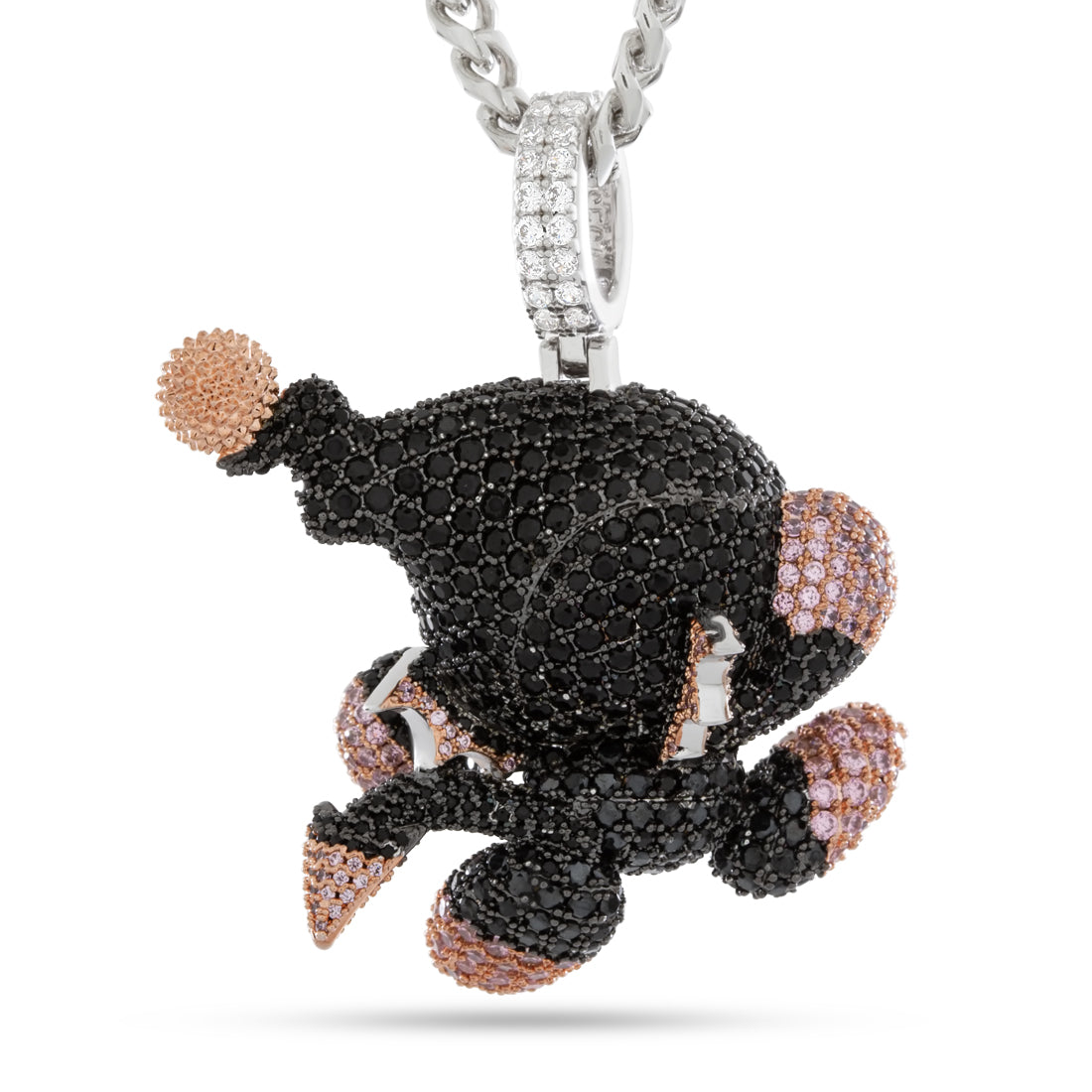 Sonic the Hedgehog x King Ice - Dark Chao Necklace in Gold Plated / Black Gold / 2.2" by King Ice