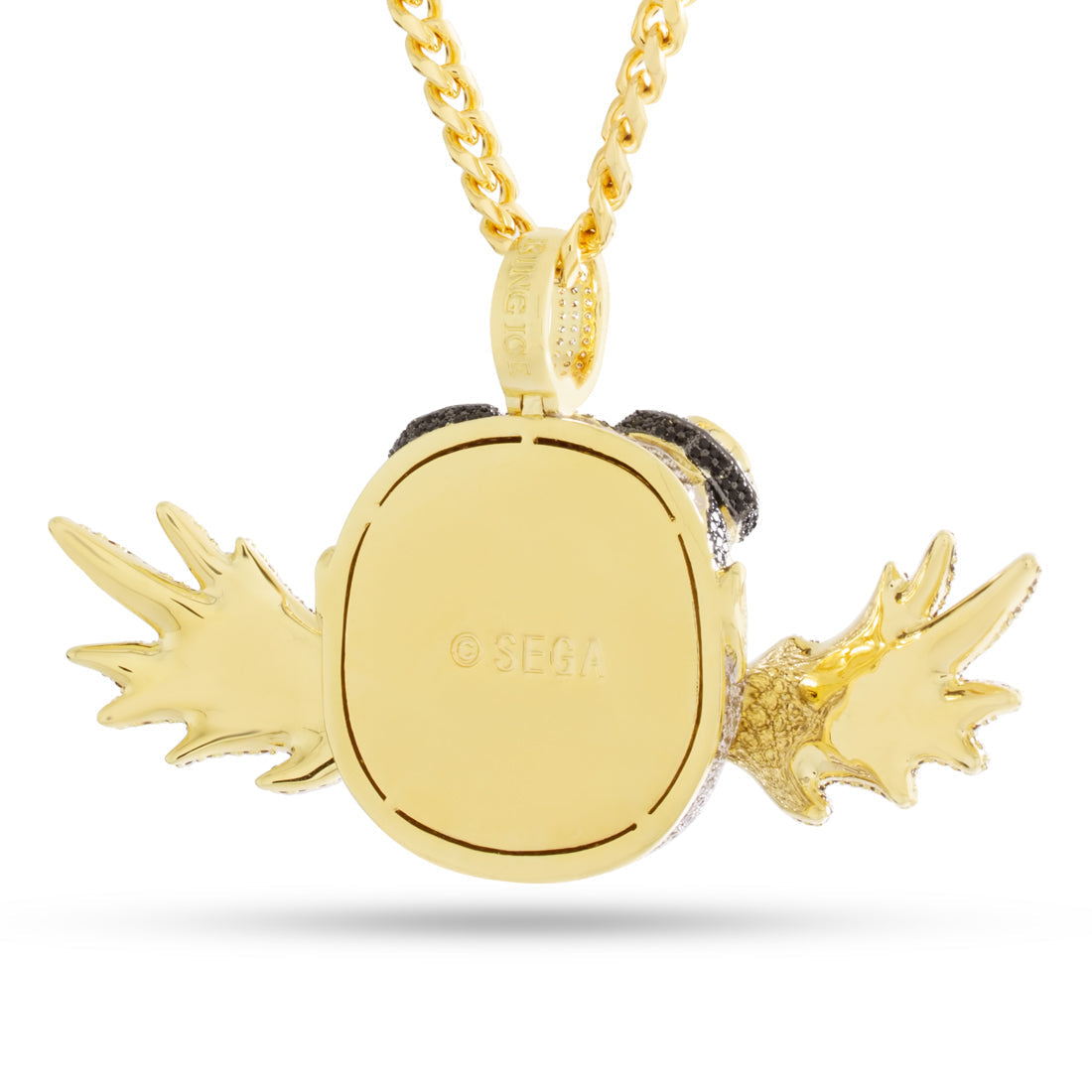 Sonic the Hedgehog x King Ice - Dr. Eggman Necklace in Gold Plated / 14K Gold / 2.1" by King Ice