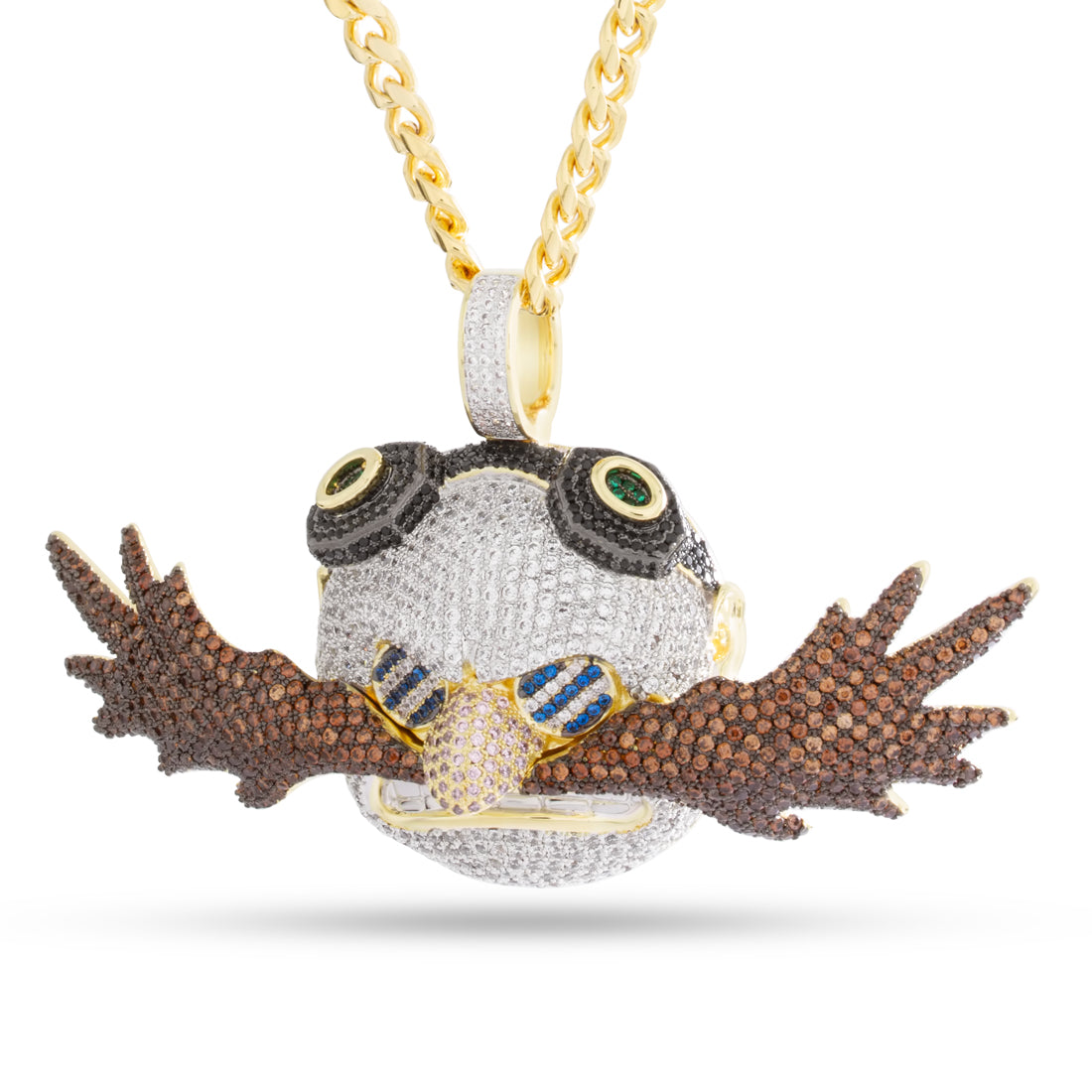 Sonic the Hedgehog x King Ice - Dr. Eggman Necklace in Gold Plated / 14K Gold / 2.1" by King Ice