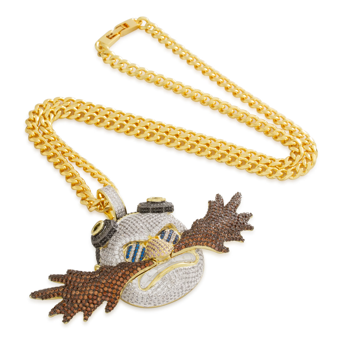 Sonic the Hedgehog x King Ice - Dr. Eggman Necklace in Gold Plated / 14K Gold / 2.1" by King Ice