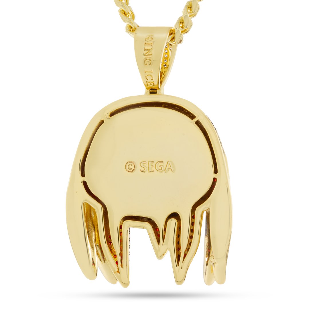 Sonic the Hedgehog x King Ice - Knuckles Necklace in 14K Gold / 2.1" by King Ice