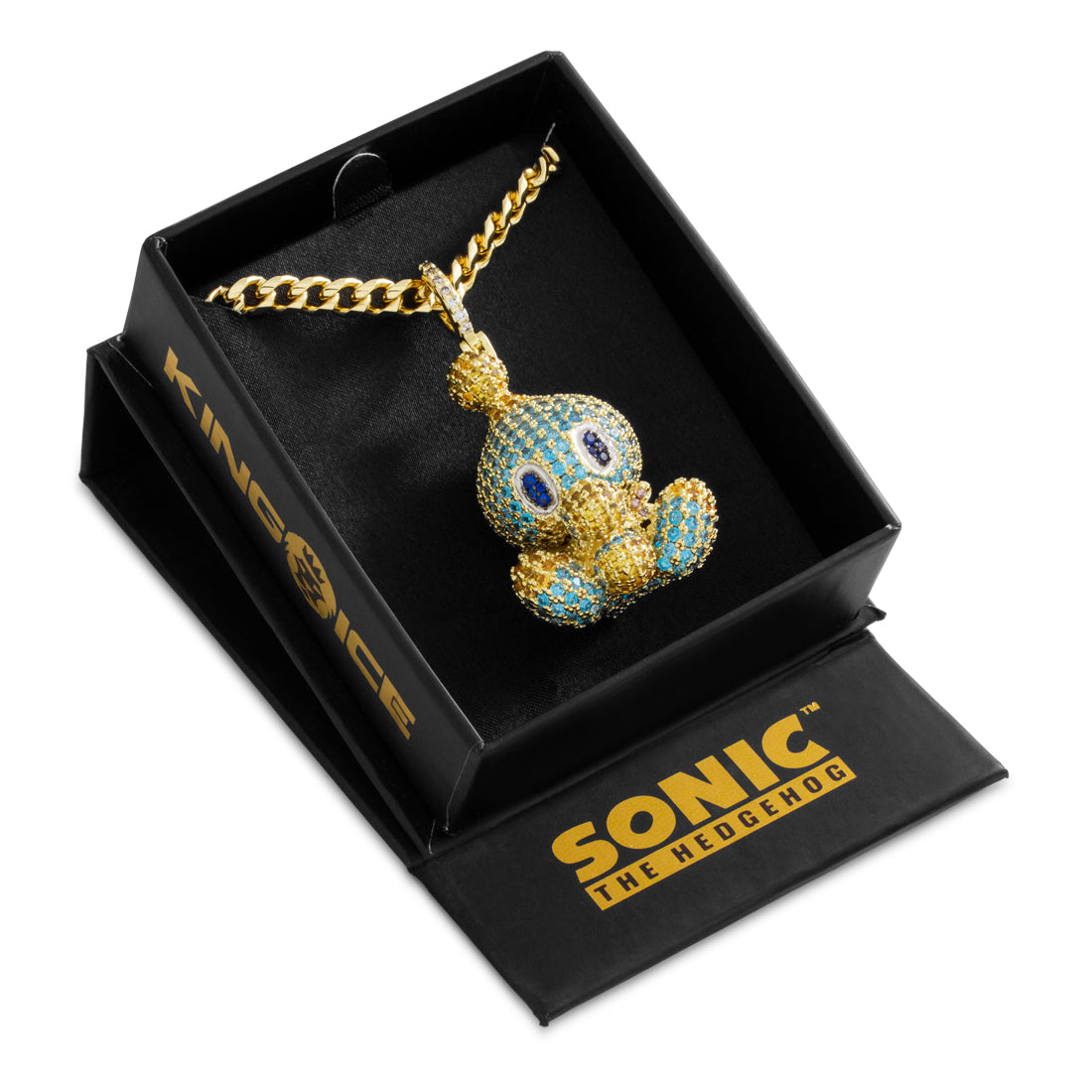 Sonic the Hedgehog x King Ice - Neutral Chao Necklace in Gold Plated / 14K Gold / 2.1" by King Ice