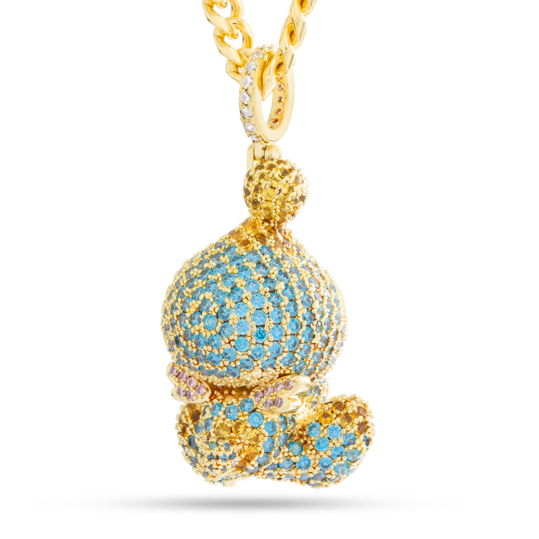 Sonic the Hedgehog x King Ice - Neutral Chao Necklace in Gold Plated / 14K Gold / 2.1" by King Ice