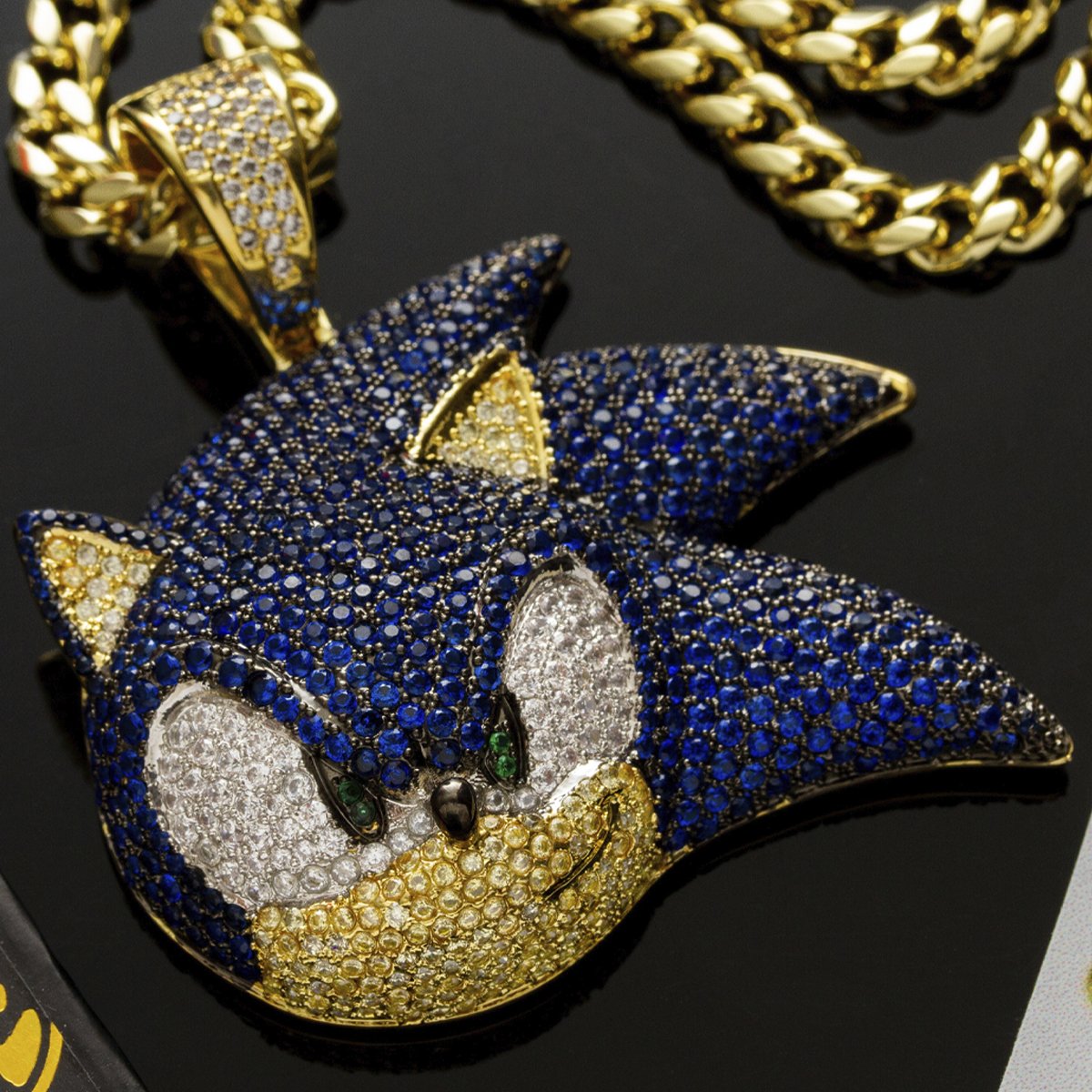 Sonic the Hedgehog x King Ice - Sonic Necklace in 14K Gold / 2" by King Ice