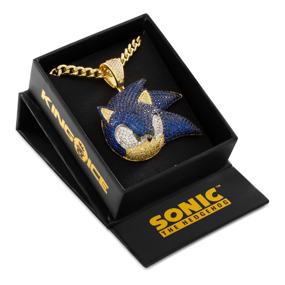 Sonic the Hedgehog x King Ice - Sonic Necklace in 14K Gold / 2" by King Ice