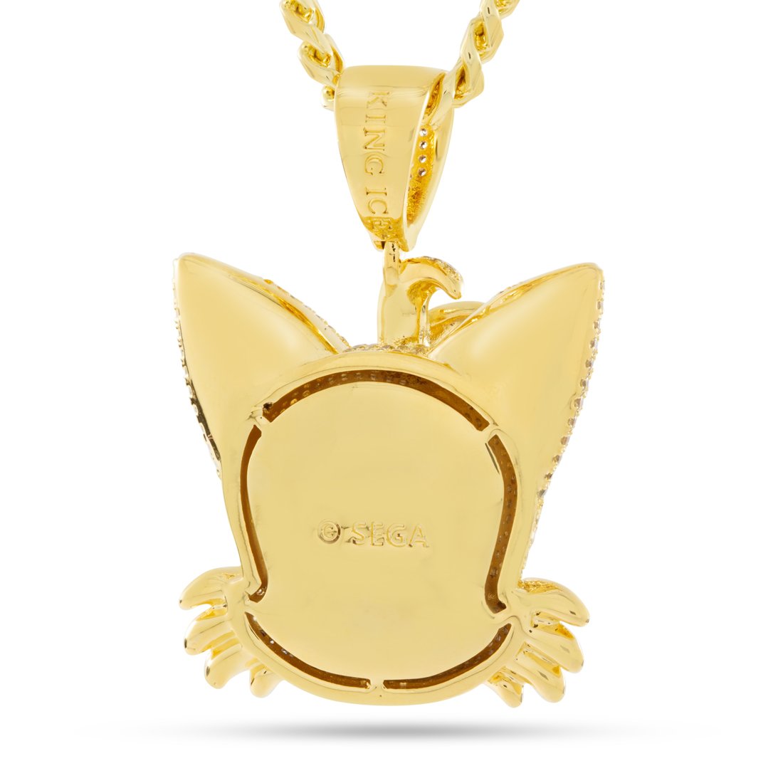 Sonic the Hedgehog x King Ice - Tails Necklace in 14K Gold / 2.4" by King Ice