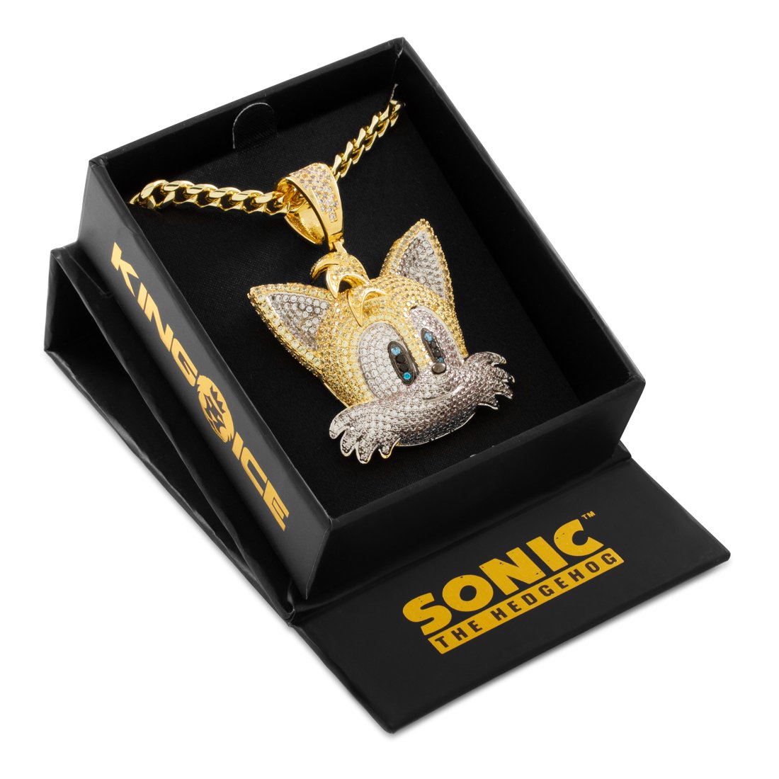 Sonic the Hedgehog x King Ice - Tails Necklace in 14K Gold / 2.4" by King Ice
