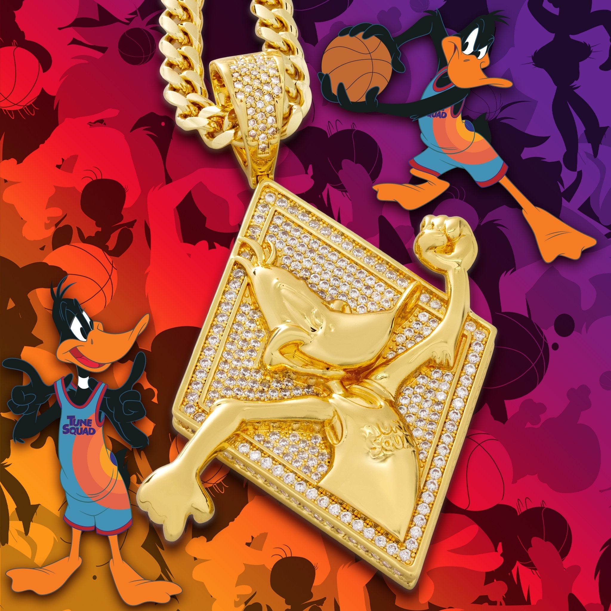 Space Jam x King Ice - Daffy Duck Necklace in by King Ice