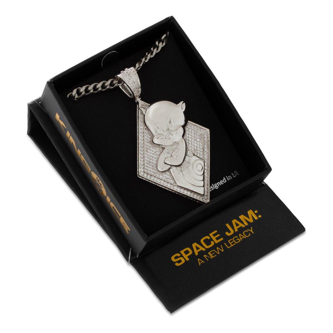 Space Jam x King Ice - Porky Pig Necklace in by King Ice