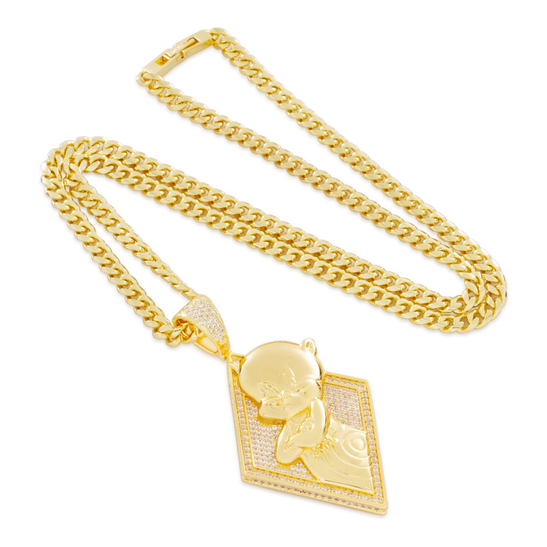 Space Jam x King Ice - Porky Pig Necklace in by King Ice