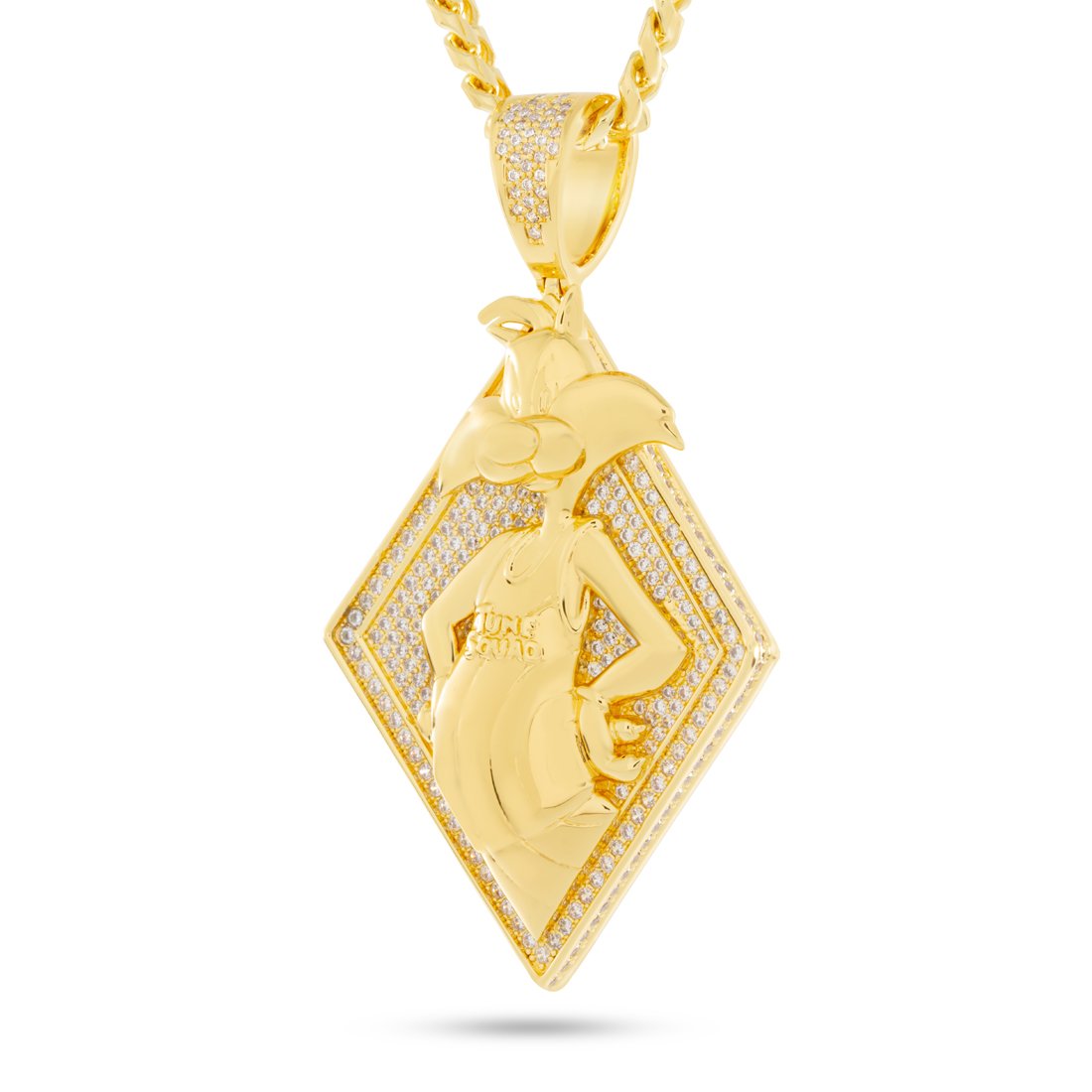 Space Jam x King Ice - Sylvester the Cat Necklace in 14K Gold / 2.7" by King Ice