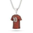 White gold The Spain World Cup Jersey Necklace NKX13380-SALE