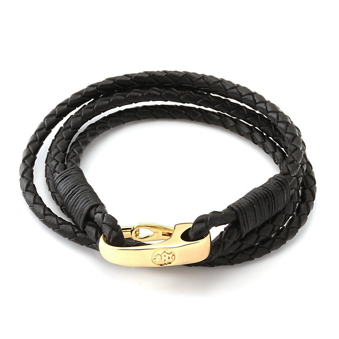 Hide Bracelet by MARZ in Leather / 14K Gold / 8" by King Ice