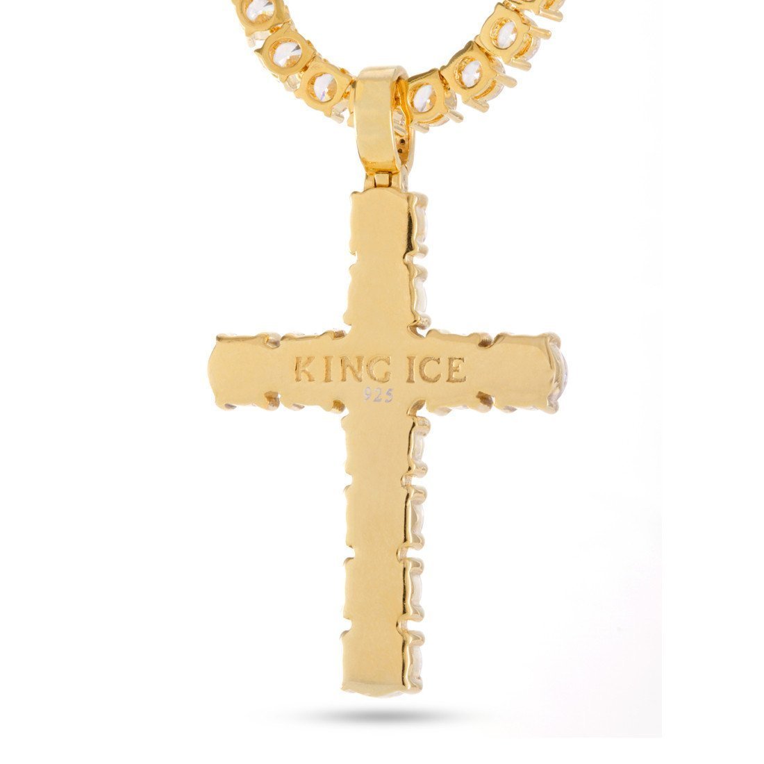 Tennis Cross Necklace in by King Ice