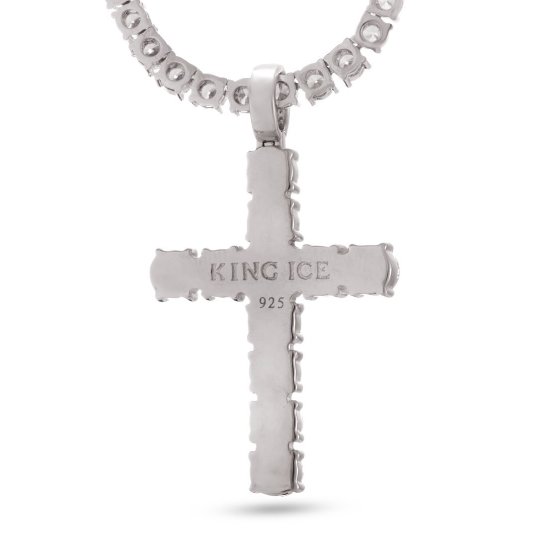 Tennis Cross Necklace in by King Ice