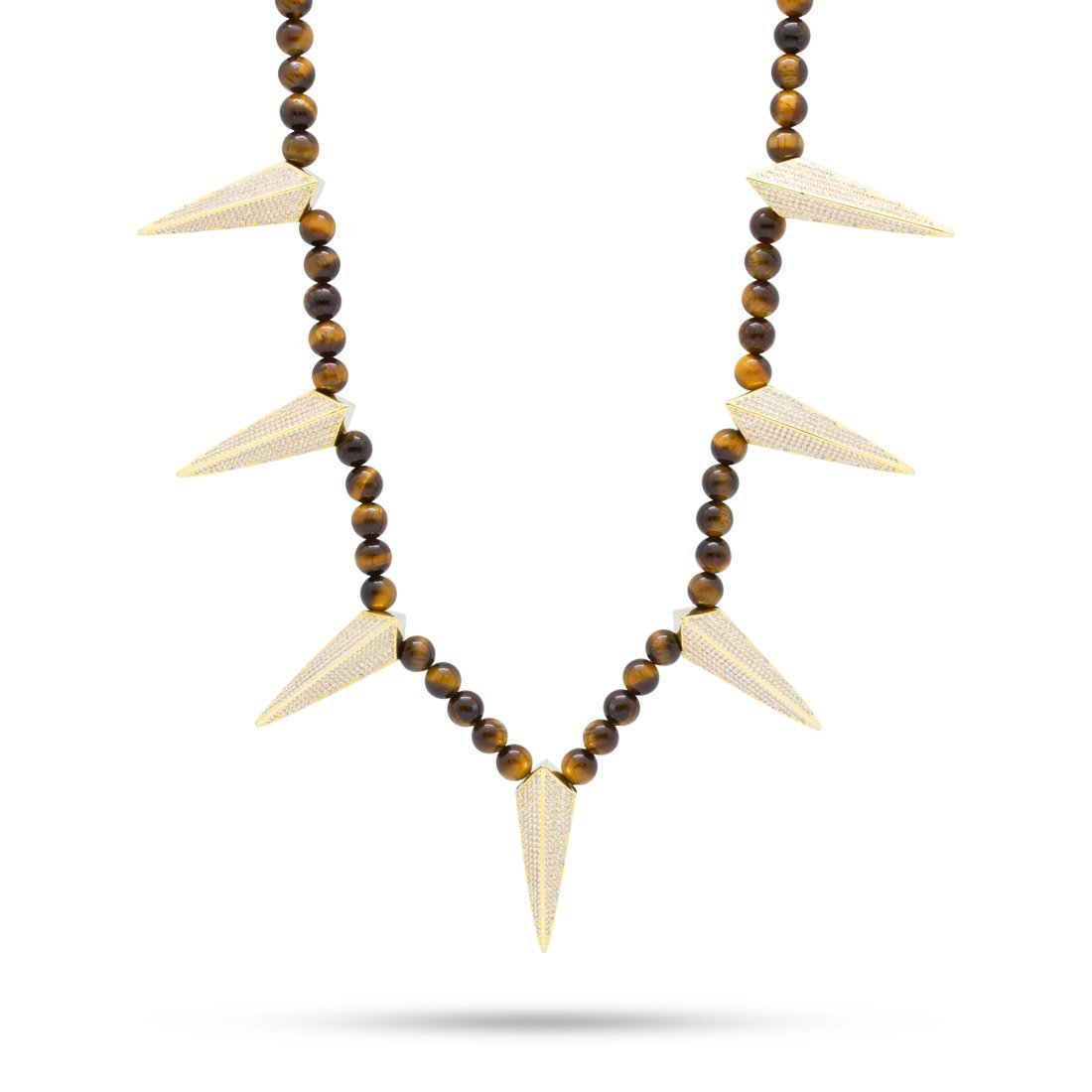 Tiger-Eye Wakanda Inspired Chain in Gold Plated / 14K Gold / 20" by King Ice