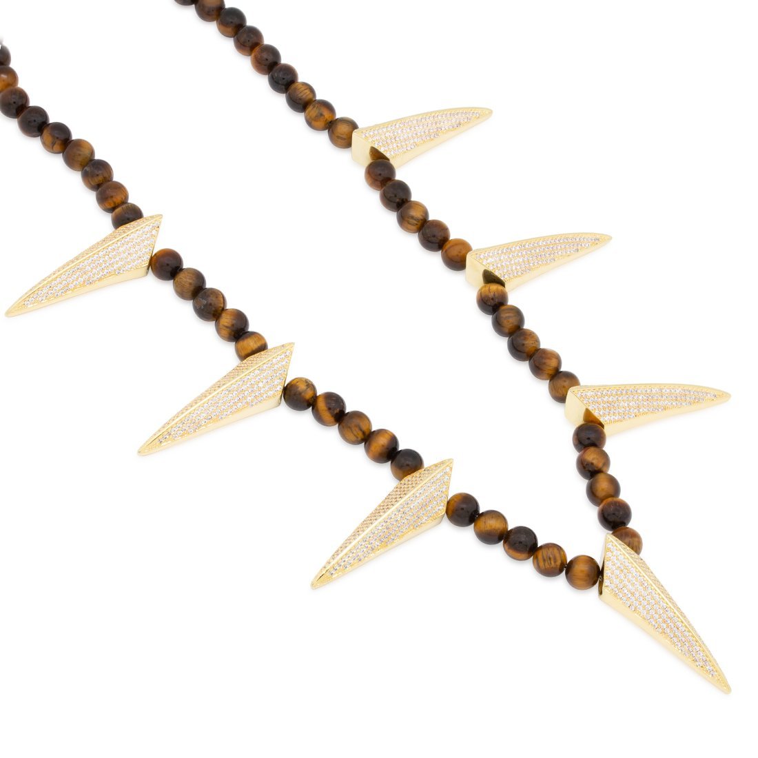 Tiger-Eye Wakanda Inspired Chain in Gold Plated / 14K Gold / 20" by King Ice