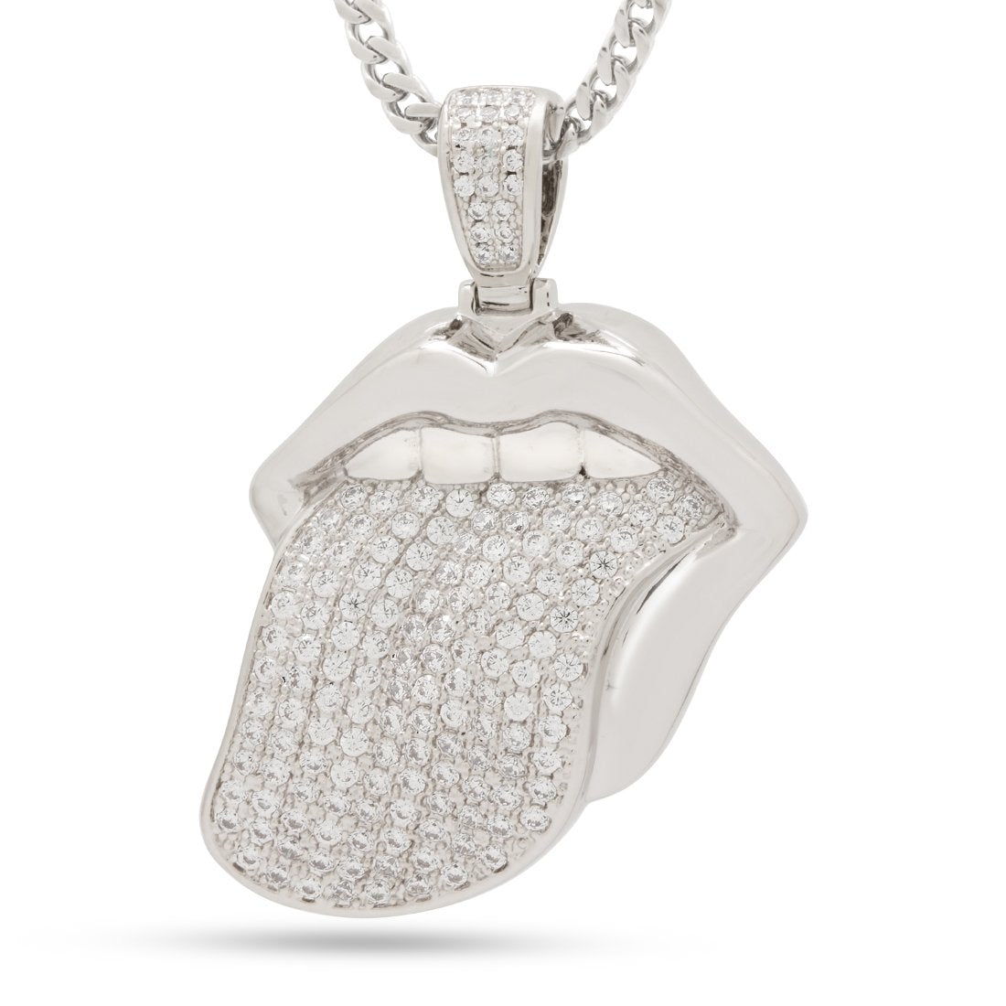White Gold / S Tongue of Desire Necklace NKX12355-small-silver