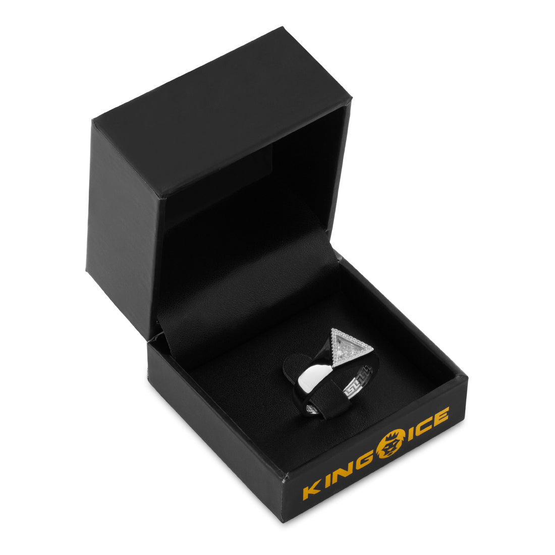 Trillion-Cut Signet Ring in by King Ice