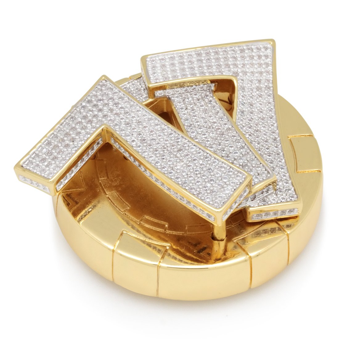 Triple 7's Card Guard in 14K/White Gold by King Ice