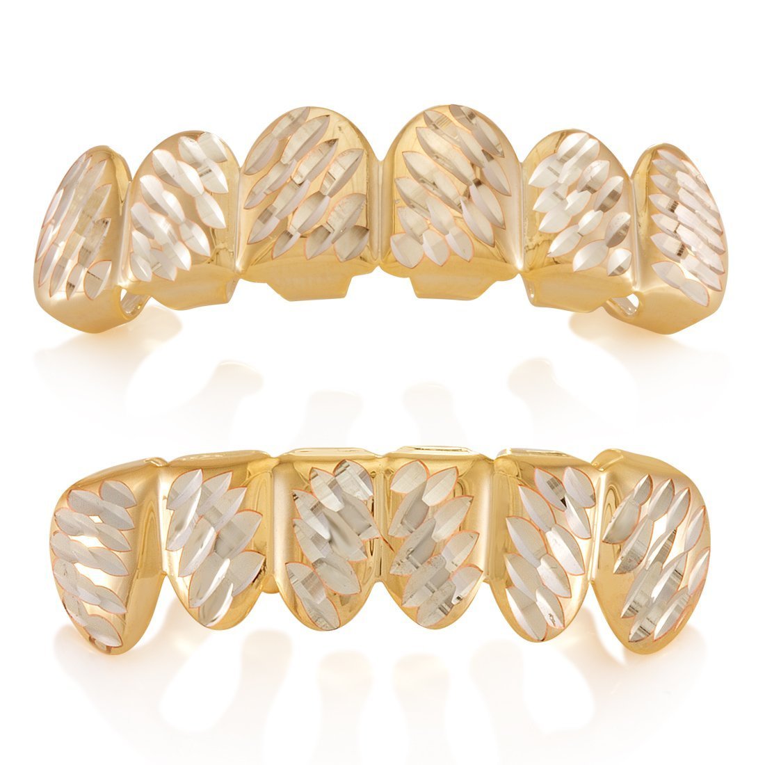 Two-Tone Faceted Grillz in by King Ice