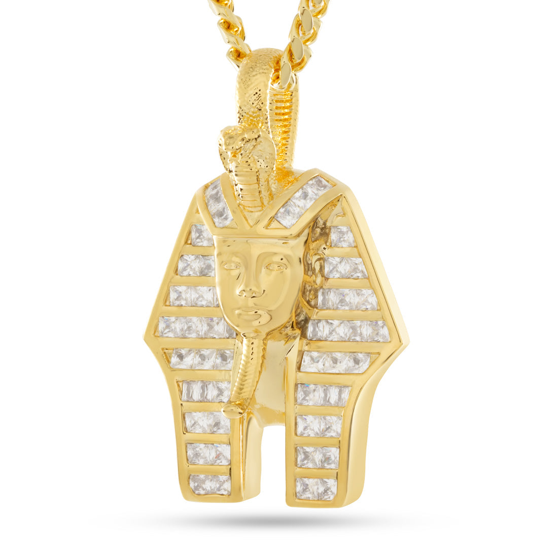 2.4" / 14K Gold Uraeus Pharaoh Necklace