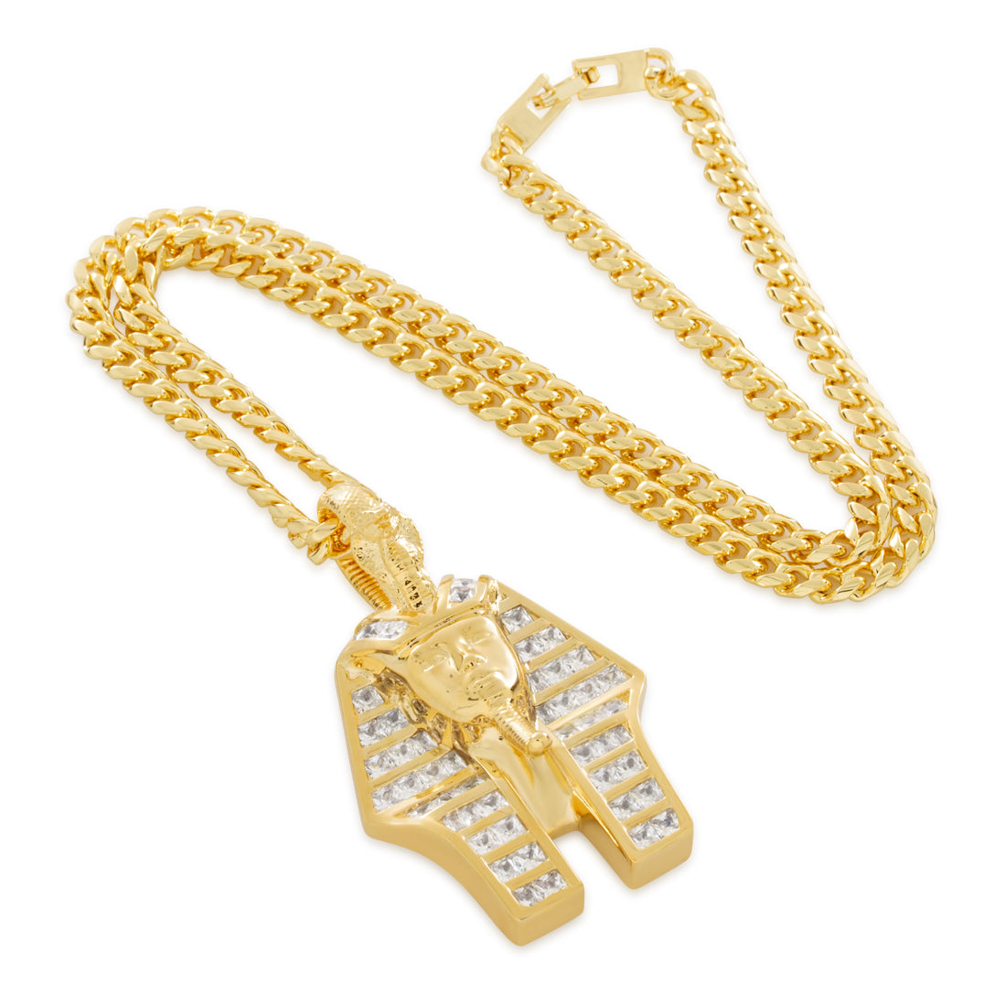 Uraeus Pharaoh Necklace in 14K Gold / 2.4" by King Ice