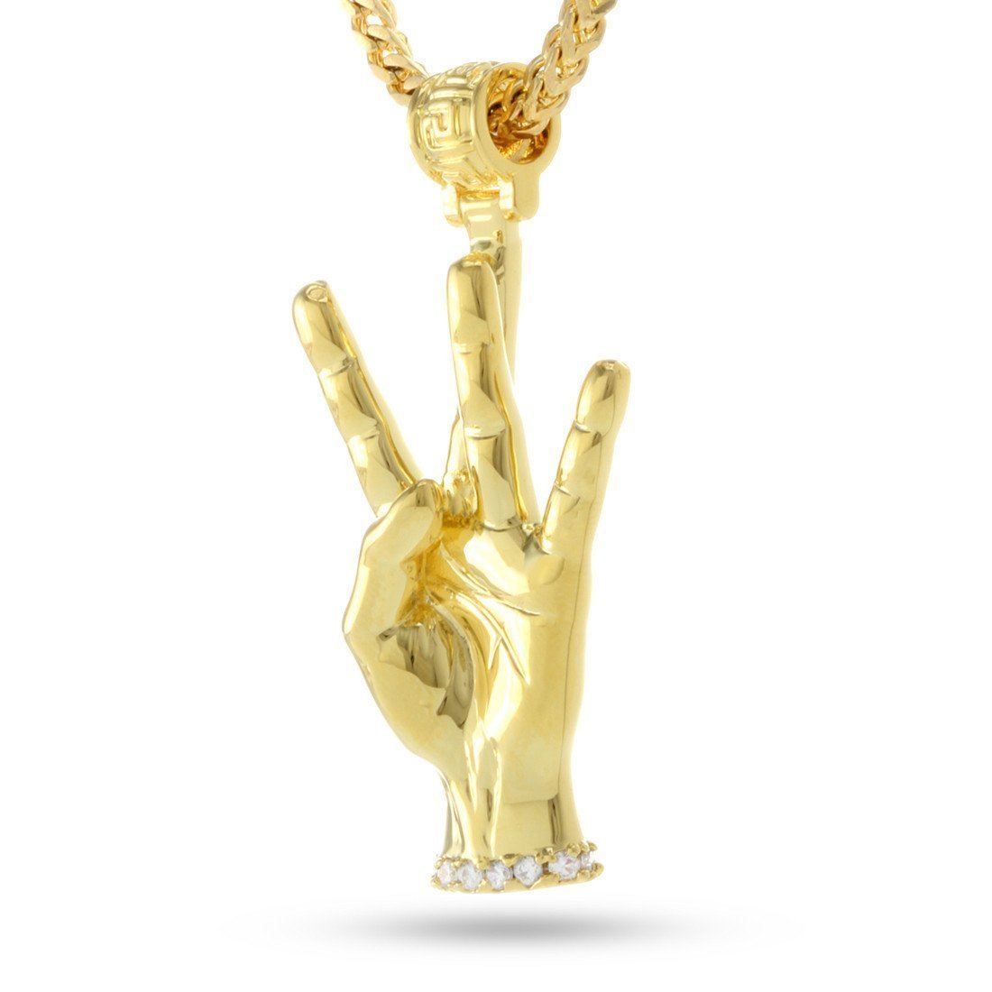 Westside Necklace in 14K Gold / 0.9" by King Ice