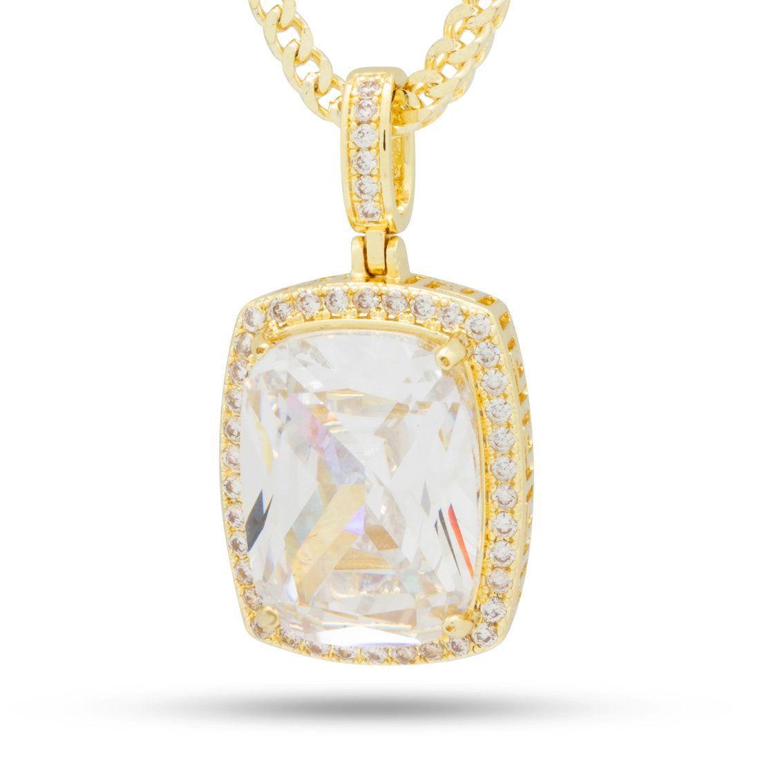 White Crown Julz Necklace in 14K Gold / 1.5" by King Ice