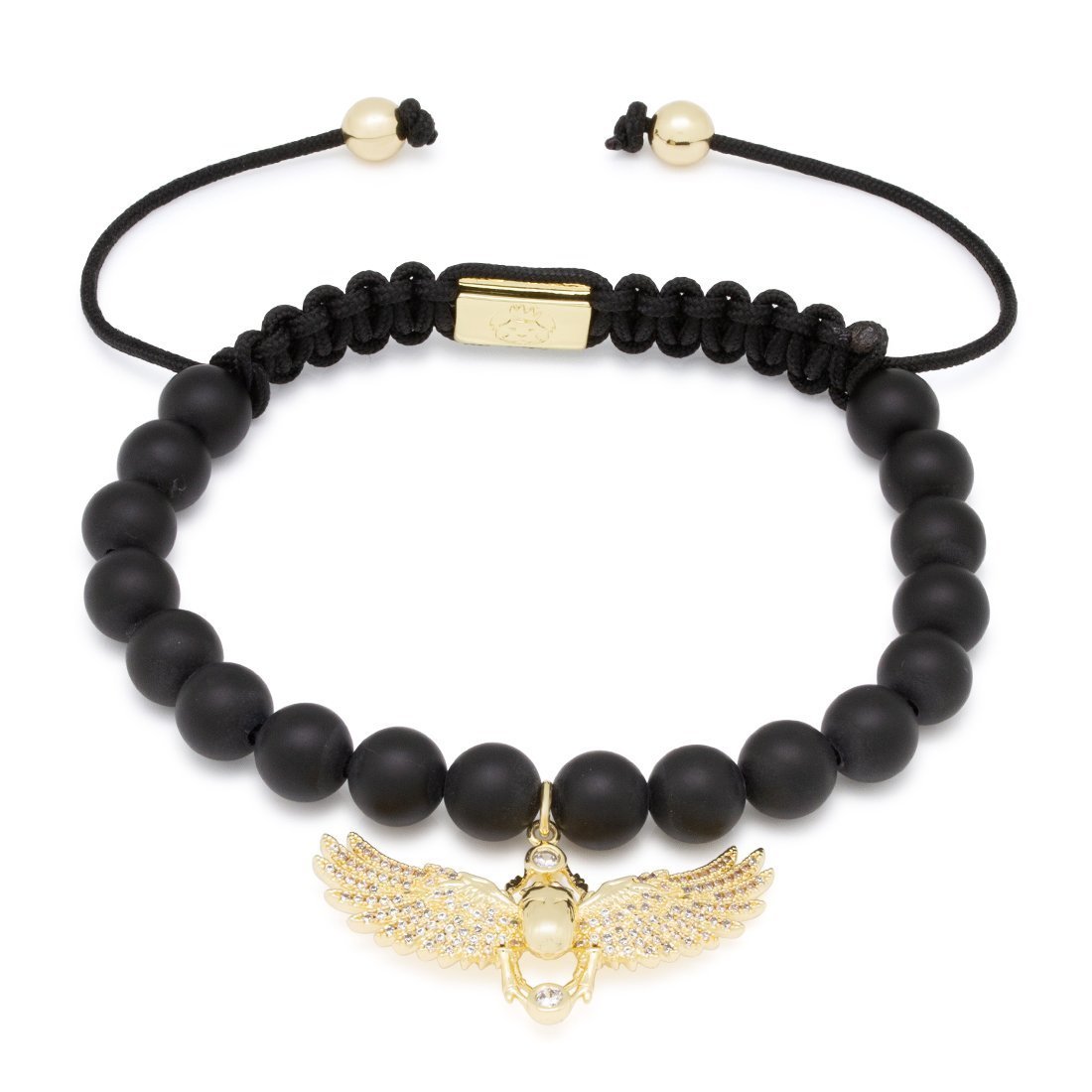 Winged Scarab Bracelet by MARZ in 14K Gold / 8" by King Ice