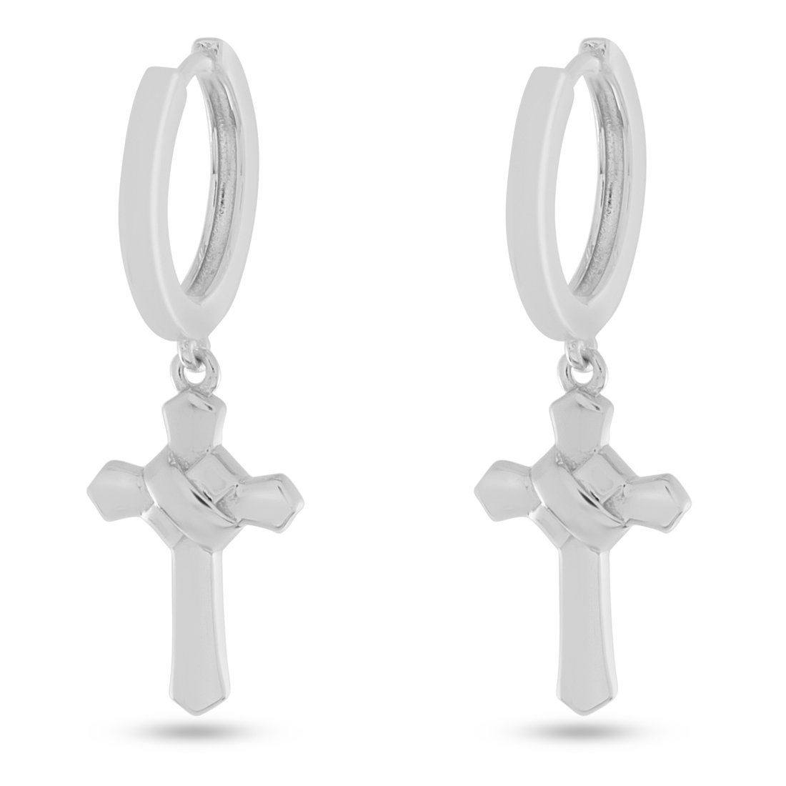 Wrapped Cross Earrings in by King Ice