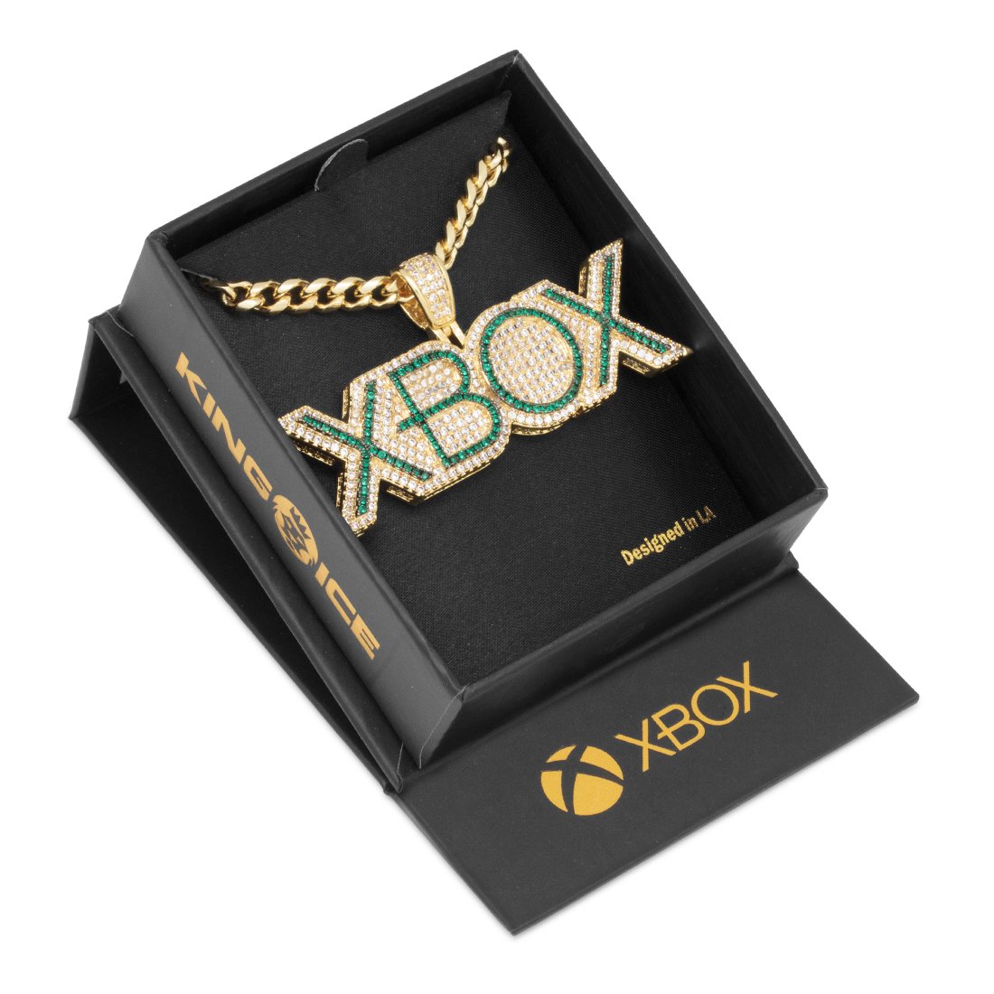 Xbox x King Ice - Emerald Xbox Necklace
