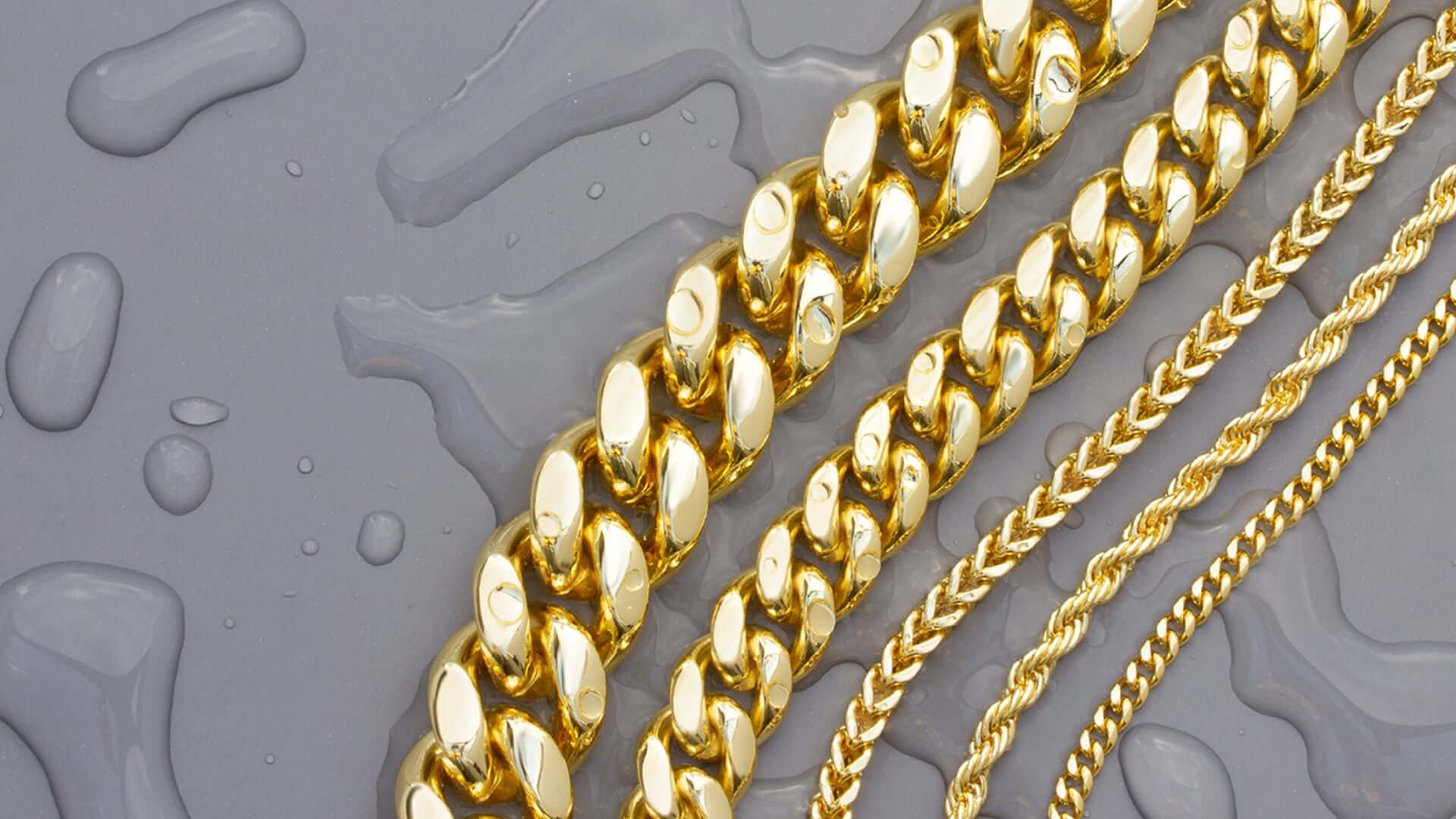 Water and tarnish resistant chains