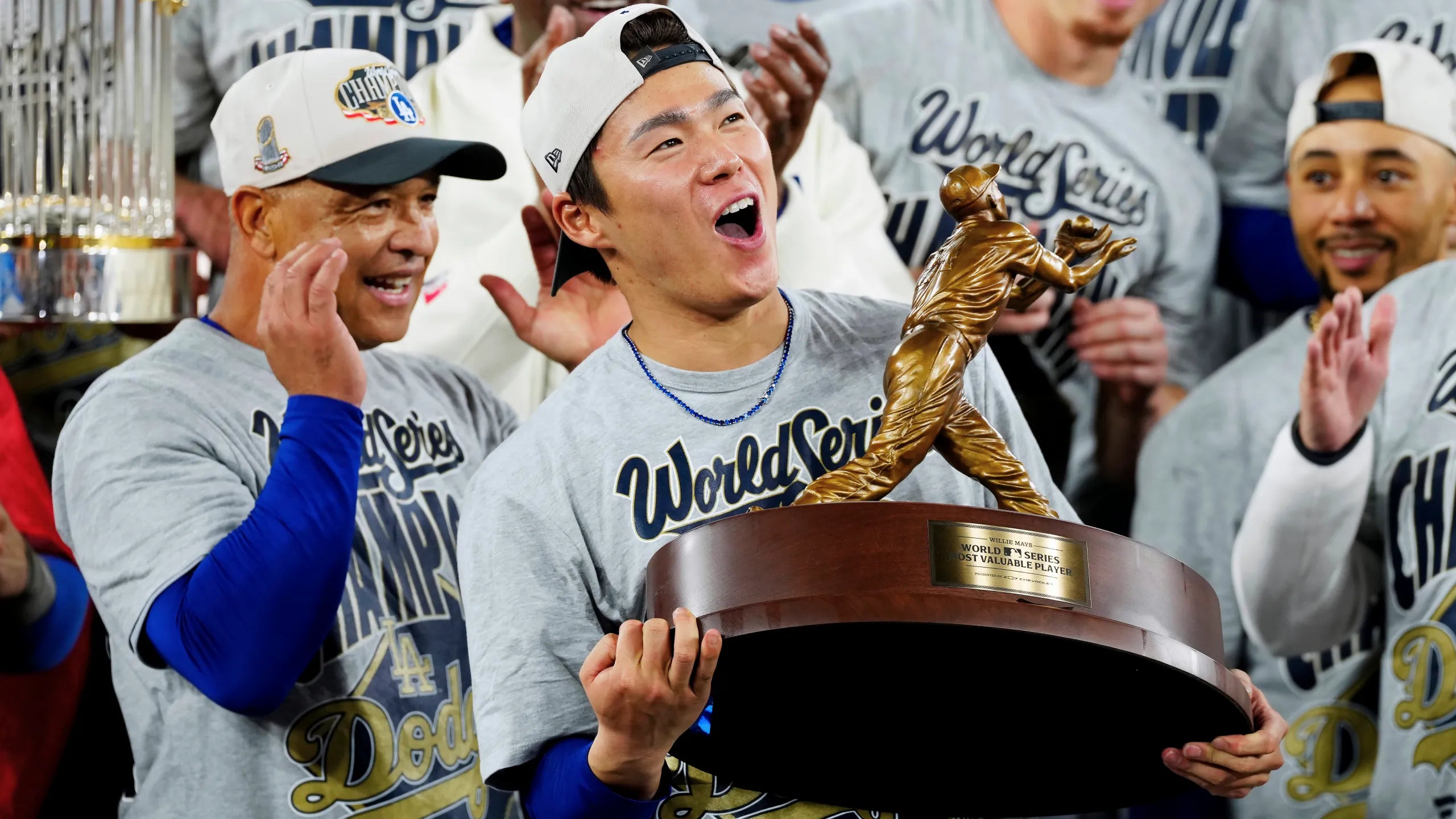 MVP Yoshinobu Yamamoto Dodgers Blue Tennis Chain