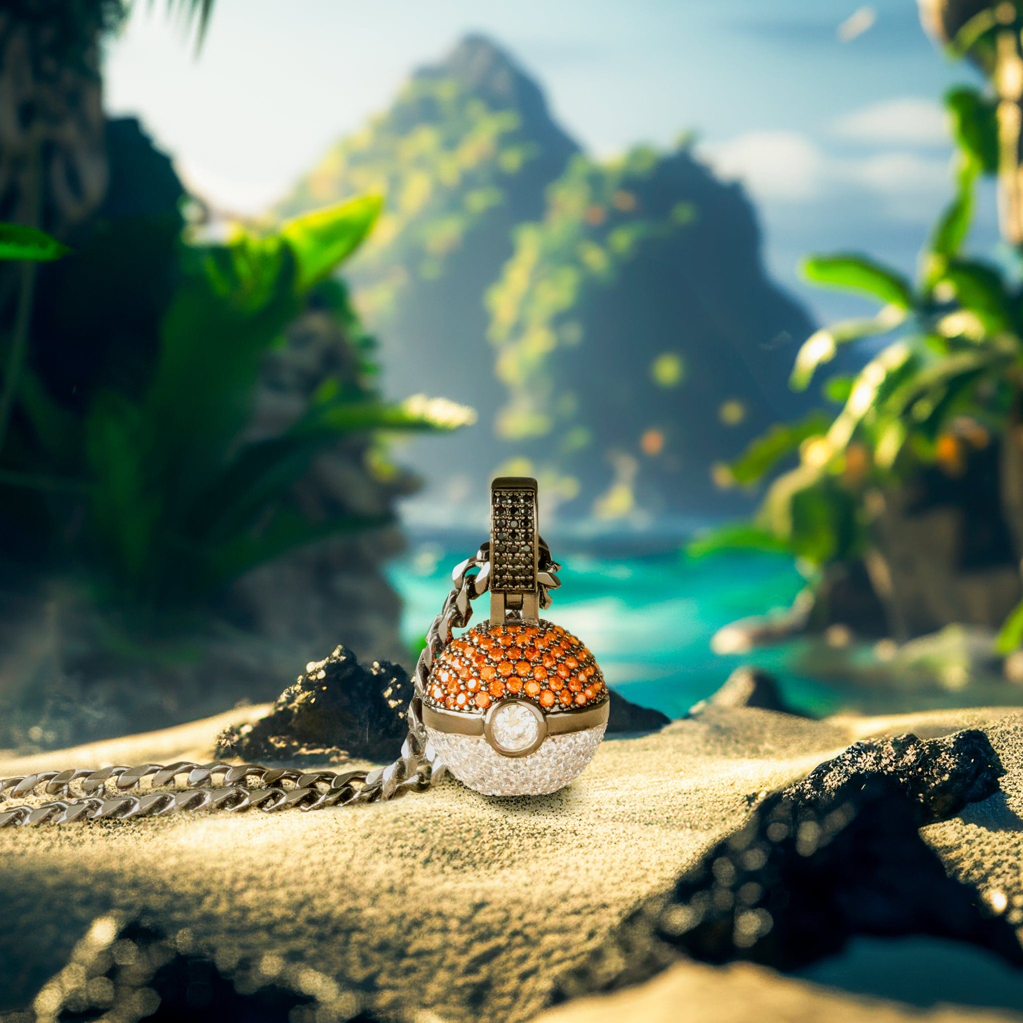 Pokémon Poké Ball Necklace by King Ice