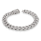 12mm Filigree Miami Cuban Link Bracelet  in  Gold Plated / White Gold / 8" by King Ice