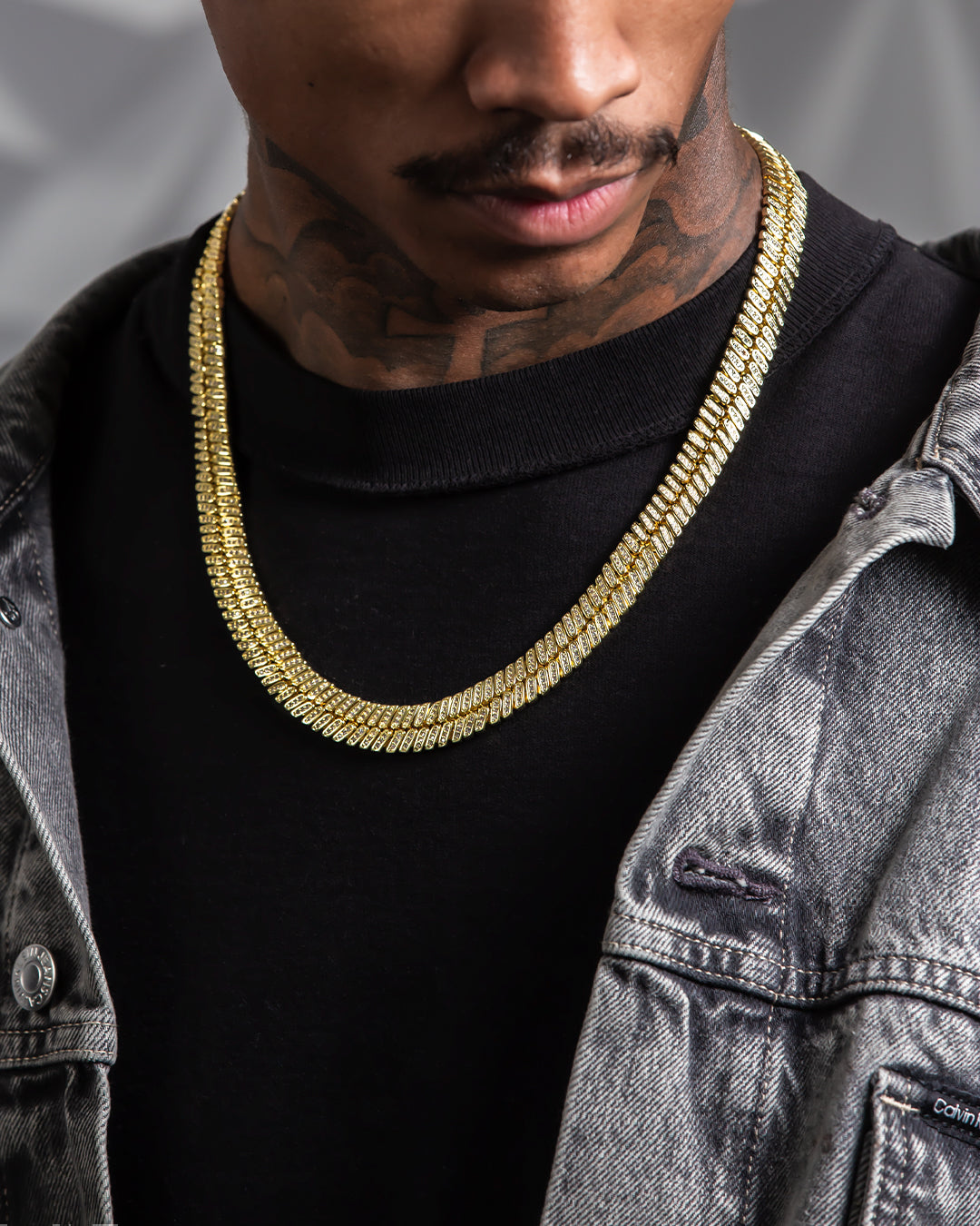 8mm Gold Herringbone Chain Necklace for Men | Classy Men Collection