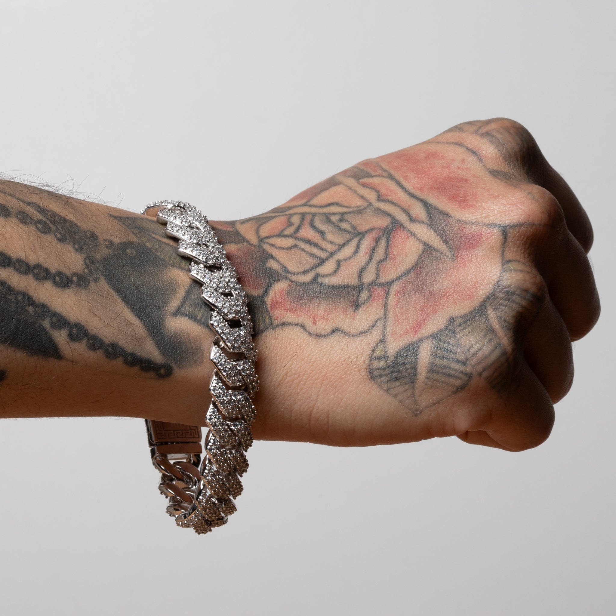 15mm Iced Diamond Cut Miami Cuban Link Bracelet  in  by King Ice