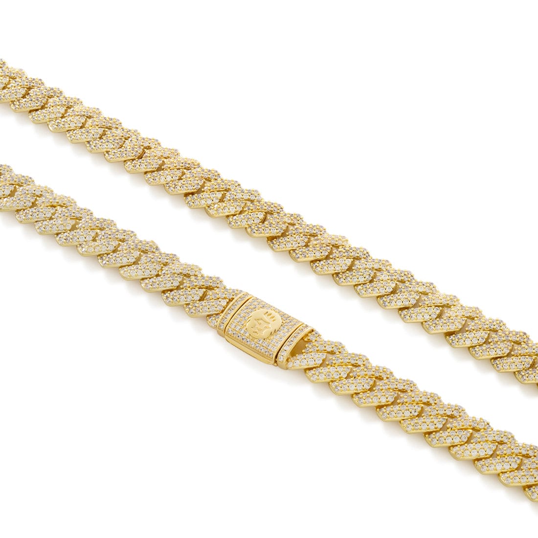 15mm Iced Diamond Cut Miami Cuban Link Chain  in  by King Ice