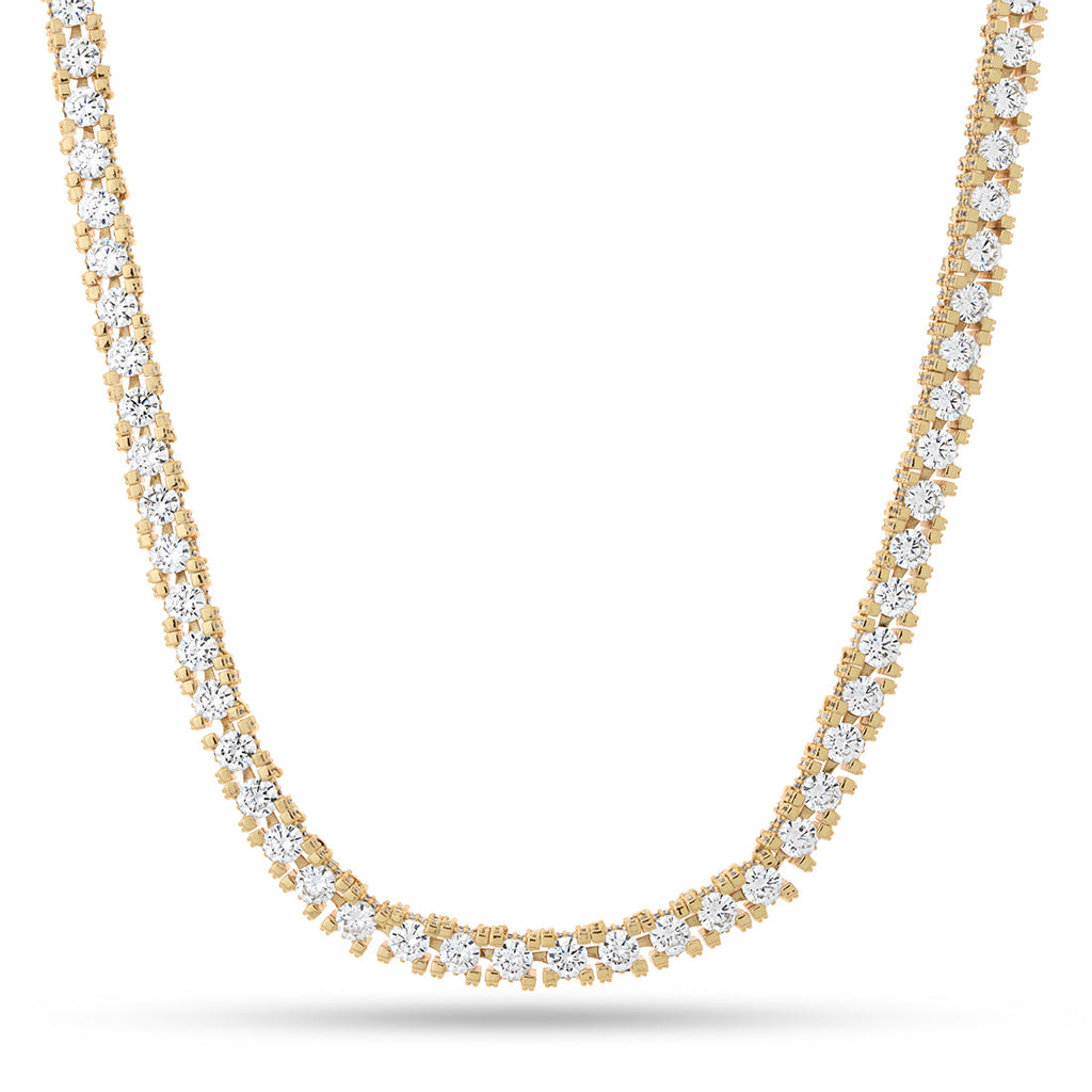 Gold Plated / 14K Gold / 20" 4mm Icy Tennis Chain