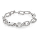 5mm Iced Cable Link Bracelet  in  Gold Plated / White Gold / 8" by King Ice
