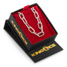 5mm Iced Cable Link Bracelet  in  Gold Plated / White Gold / 8" by King Ice