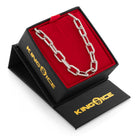 5mm Iced Cable Link Chain  in  Gold Plated / White Gold / 22" by King Ice