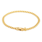 5mm Miami Cuban Link Bracelet  in  Gold Plated / 14K Gold / 8" by King Ice