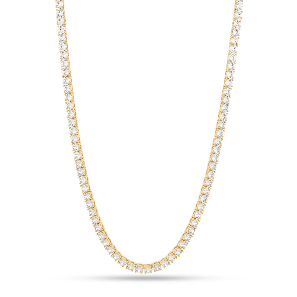 Sterling Silver / 14K Gold / 18" 5mm Tennis Chain
