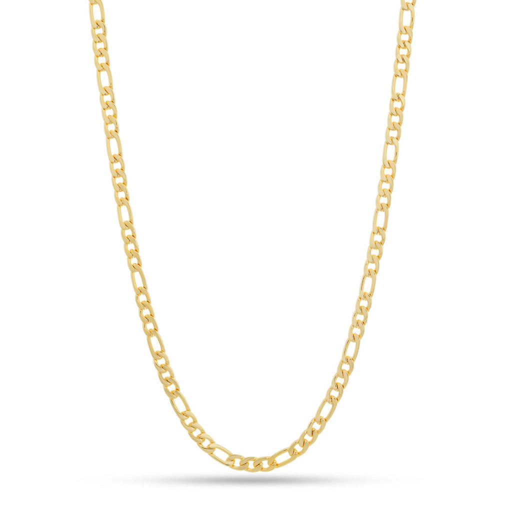 14K Gold / Gold Plated / 24" 6mm Figaro Chain
